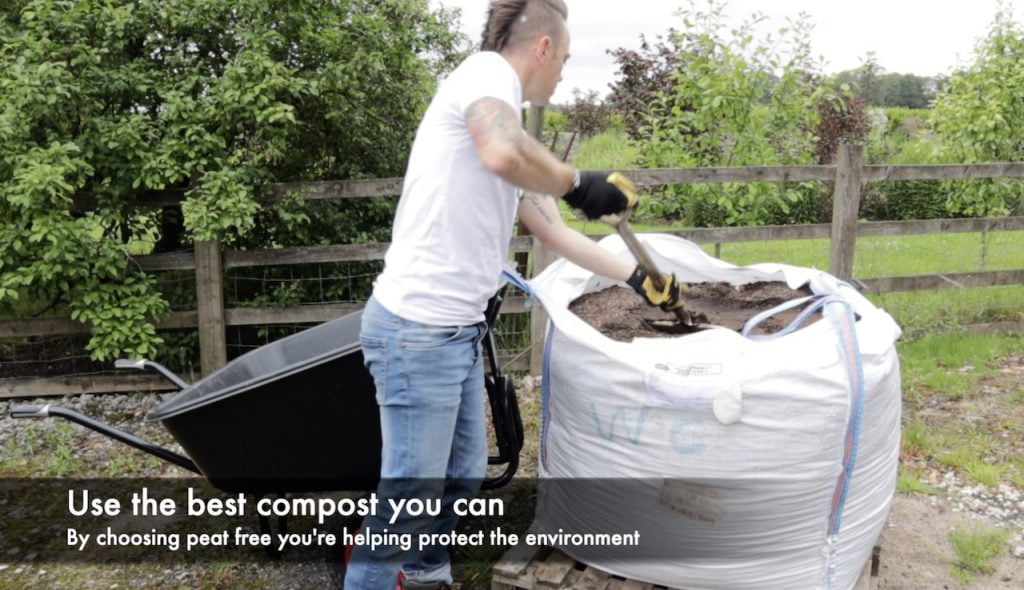 Garden Ninja mulching a garden border