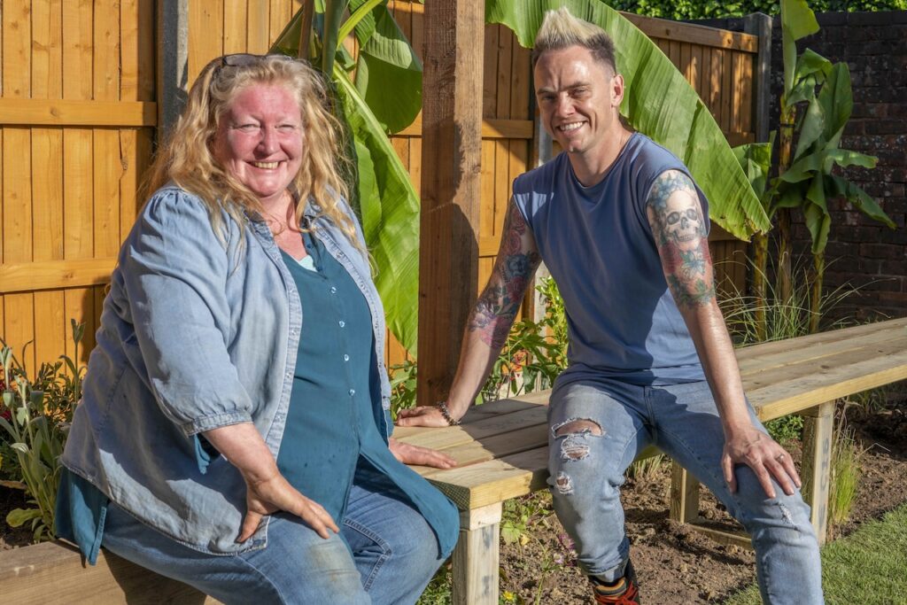 Lee Burkhill and Charlie Dimmock