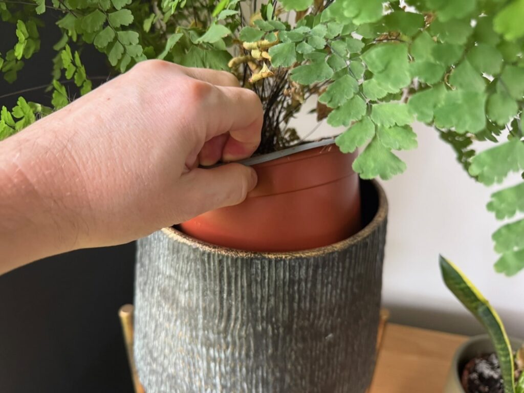 Double potting plant pots