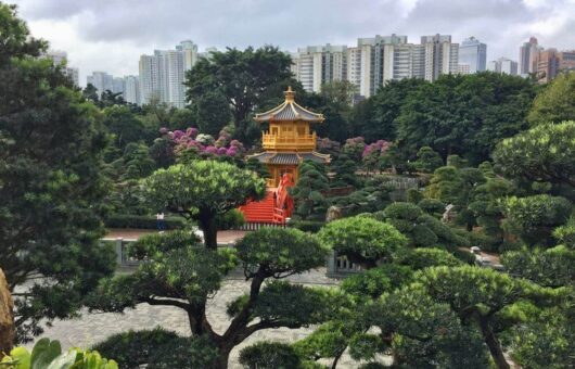 The skyline in Hong Kong of Nan Lian