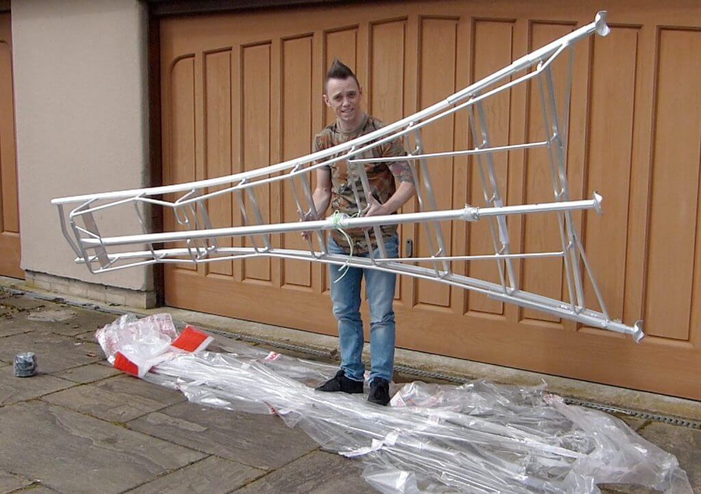 Garden Ninja Blogger holding some Henchman ladders