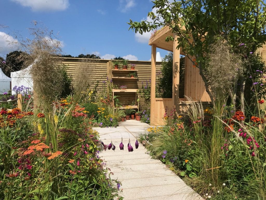 A path leading to a potting bench