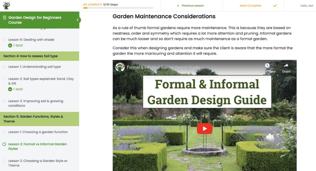 Garden design online courses