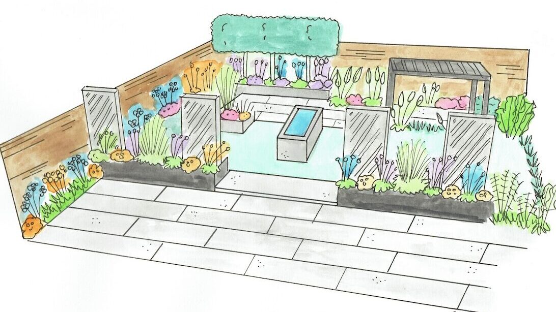 Contemporary garden design example