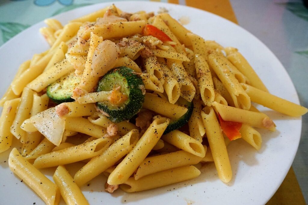 Courgette pasta