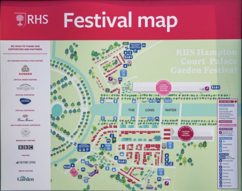 Map of hampton flower show