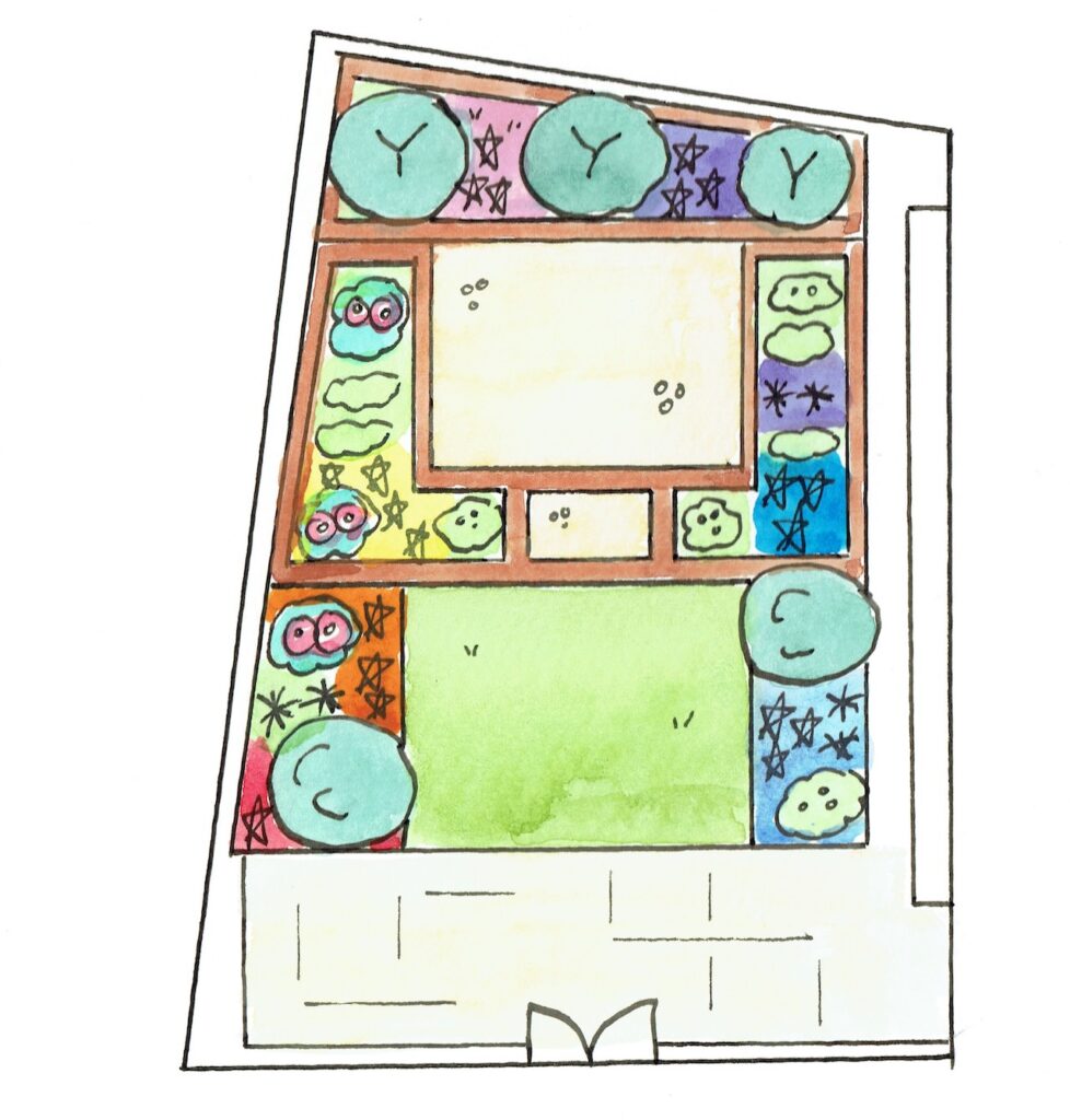 Tiny square garden ideas