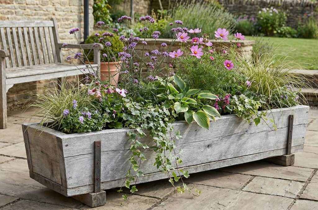 Wooden plant containers